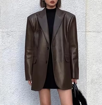 Tiffany™ - Deri blazer ceket